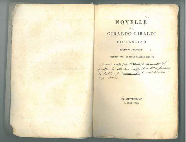 Novelle di Giraldo Giraldi fiorentino. Seconda edizione coll'aggiunta di altre …