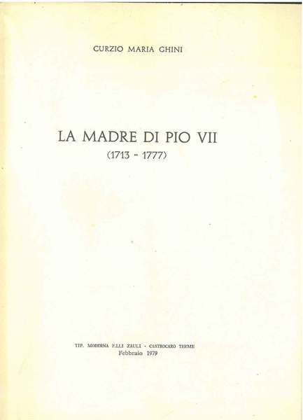 La madre di Pio VII (1713-1777)