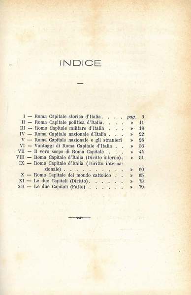 Roma capitale d'Italia