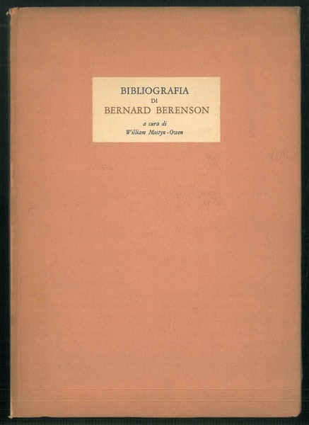 Bibliografia di Bernard Berenson.