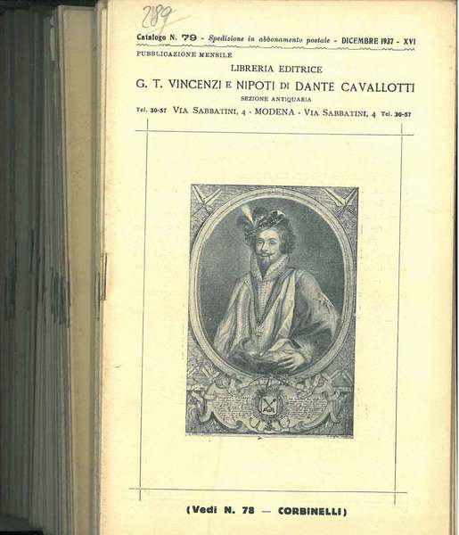 Libreria editrice G. T. Vincenzi e nipoti di Dante Cavallotti. …