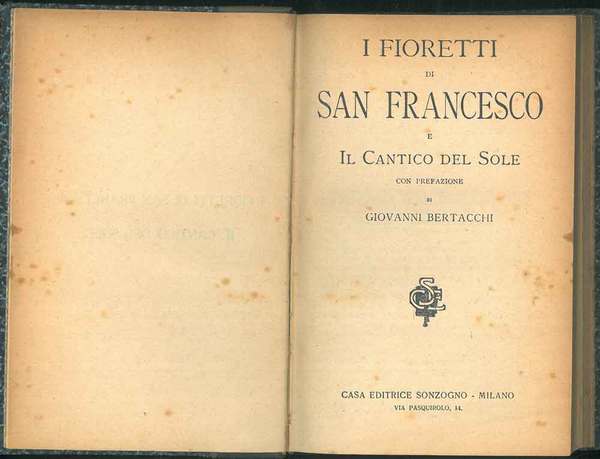 I fioretti di San Francesco e Il Cantico del Sole …