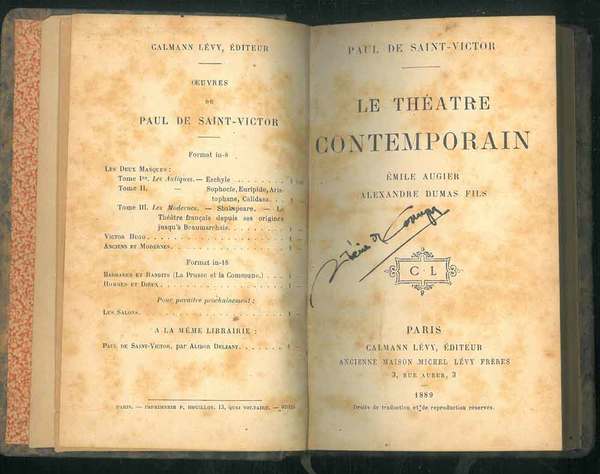 Le theatre contemporain