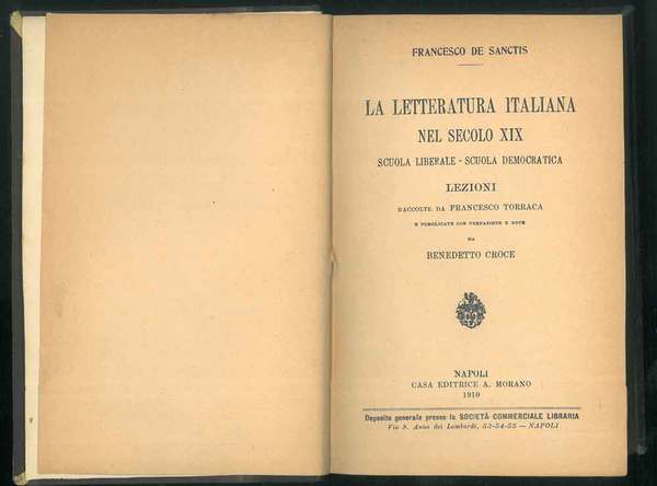 La letteratura italiana nel secolo XIX. Scuola liberale - scuola …