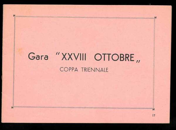 Coppa Triennale "XXVIII Ottobre". Sezione di Milano del Tiro a …