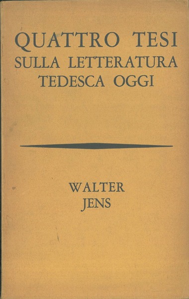 Quattro tesi sulla letteratura tedesca oggi. Temi, stili, tendenze