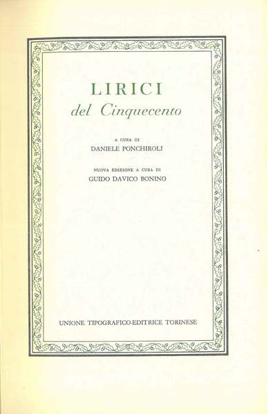 Lirici del Cinquecento