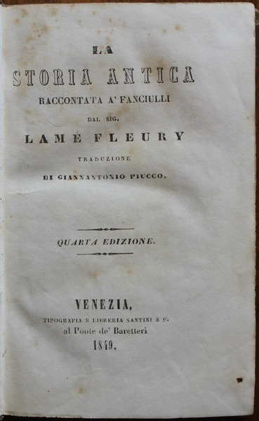 Storia antica raccontata a' fanciulli
