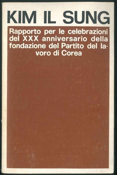Rapporto per le celebrazioni del XXX anniversario della fondazione del …