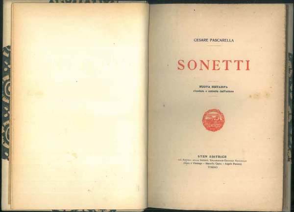 Sonetti. Nuova ristampa riveduta e corretta dall'autore
