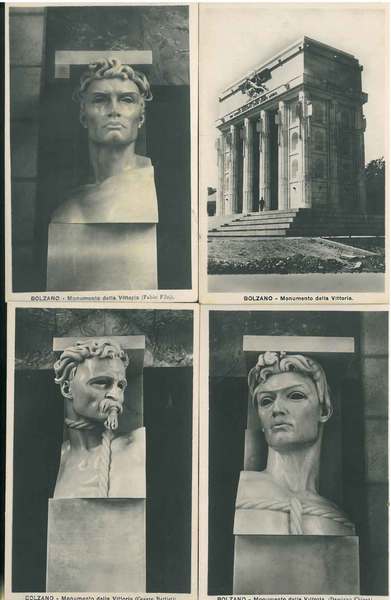 4 cartoline originali in bianco e nero del Monumento alla …