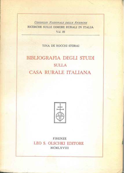 Bibliografia degli studi sulla casa rurale italiana