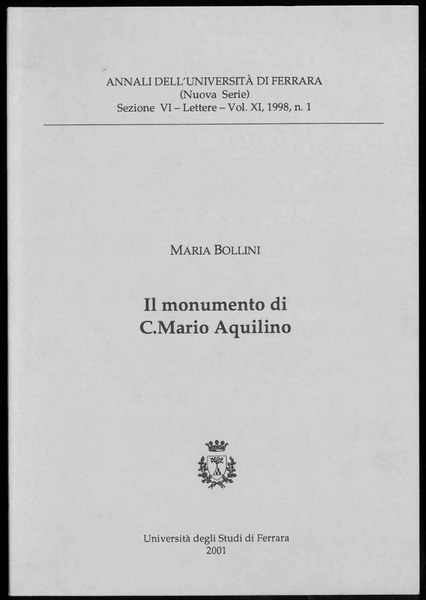 Il monumento di C. Mario Aquilino.