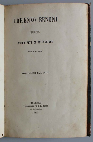 Lorenzo Benoni: scene della vita di un italiano edite da …
