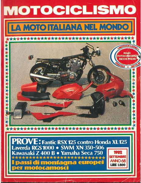 Motociclismo. Rivista mensile, Anno 68, settembre 1982. La moto italiana …