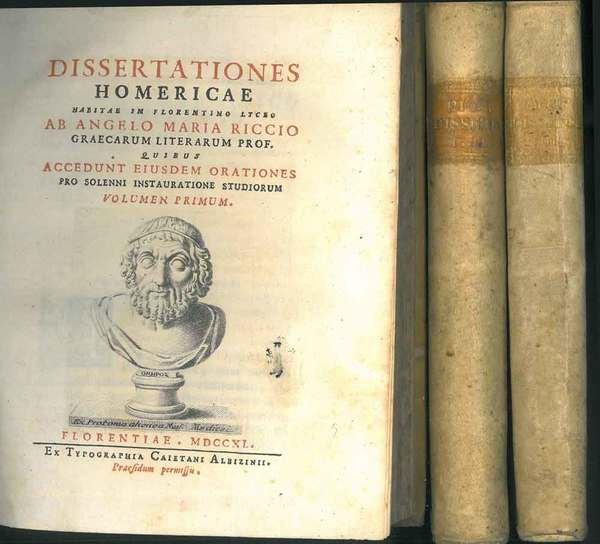 Dissertationes Homericae habitae in Florentino lyceo ab Angelo Maria Riccio. …