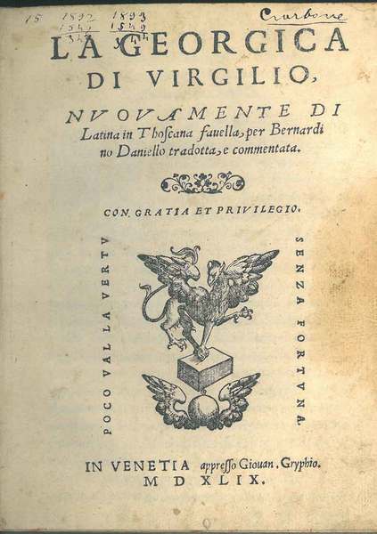 La Georgica di Virgilio nuovamente di latina in thoscana favella, …