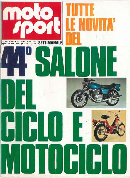 Moto sport. Anno V, n. 58, 27 nov-3 dic. 1975. …