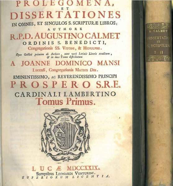 Prolegomena, et dissertationes in omnes, et singulos S. Scripturae libros. …