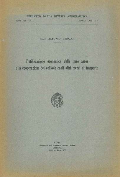 L' utilizzazione economica delle linee aeree e la cooperazione del …