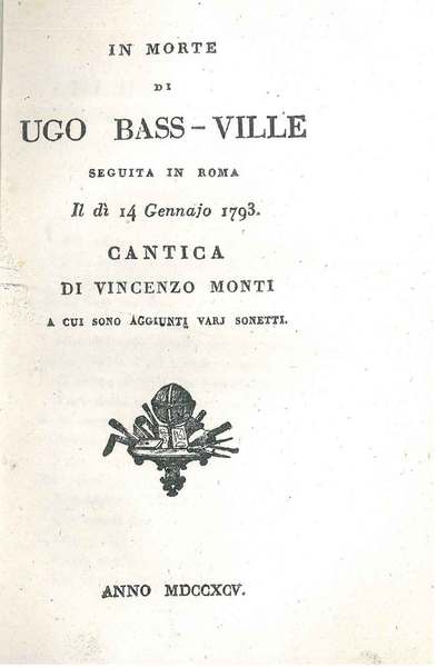 In morte di Ugo Bas-Ville seguita in Roma il dì …