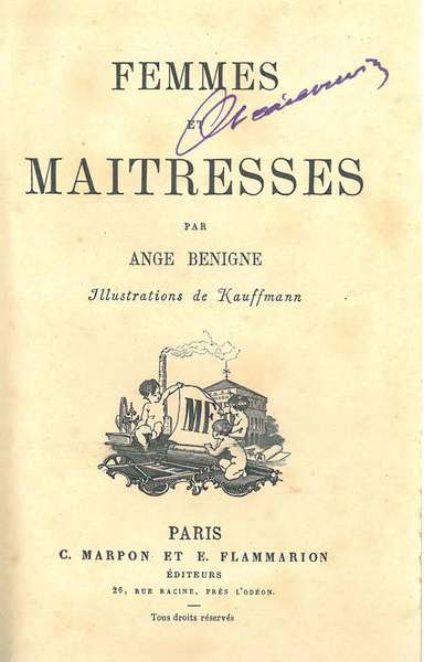 Femmes et maitresses par Ange Benigne. Illustrations de Kauffmann