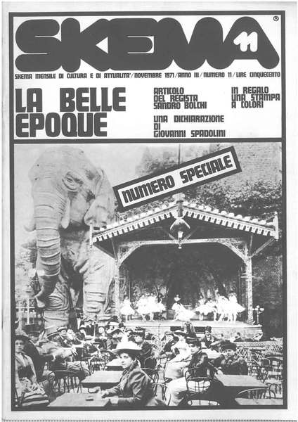 Skema mensile di attualità e cultura. Novembre 1971, Anno III …