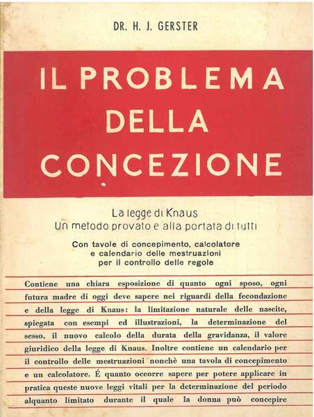 Il problema della concezione. la legge di Knaus. Un metodo …