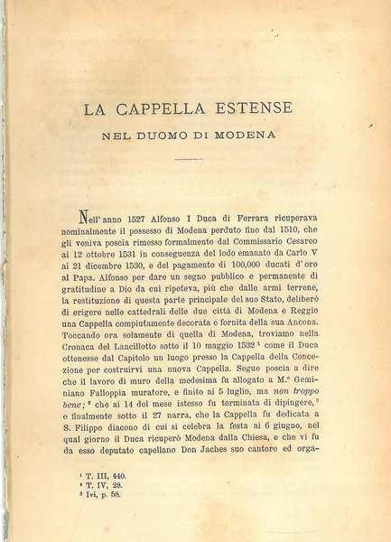 La cappella estense nel duomo di Modena Estratto dagli Atti …