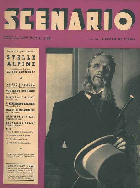 Scenario. Rivista mensile delle arti della scena. Anno XI, n. …