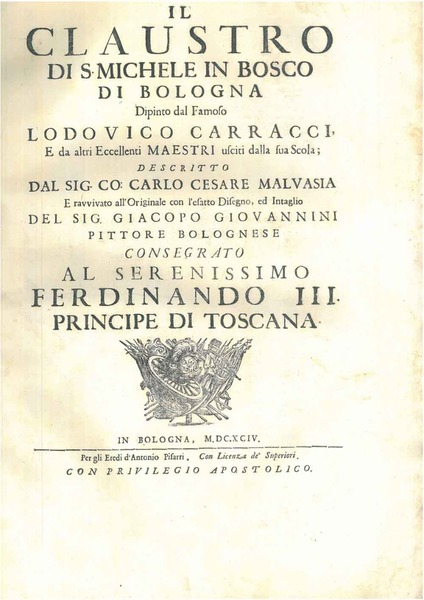 Il claustro di S. Michele in Bosco di Bologna dipinto …
