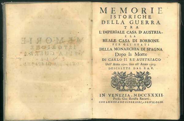 Memorie istoriche della guerra tra l'imperiale casa d'Austria e la …