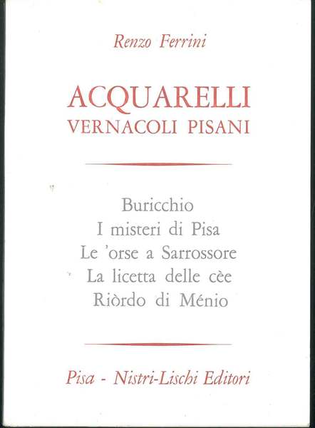 Acquerelli vernacoli pisani