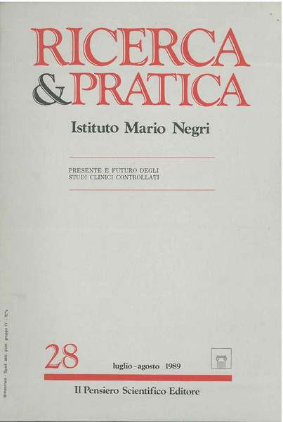 Presente e futuro degli studi clinici controllati. Monografico di Ricerca …