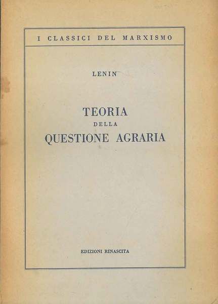 Teoria della questione agraria