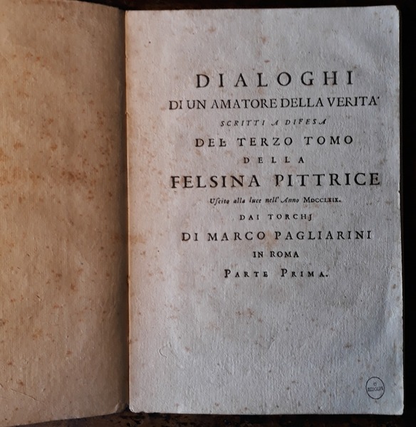 Dialoghi di un amatore della verità scritti in difesa del …