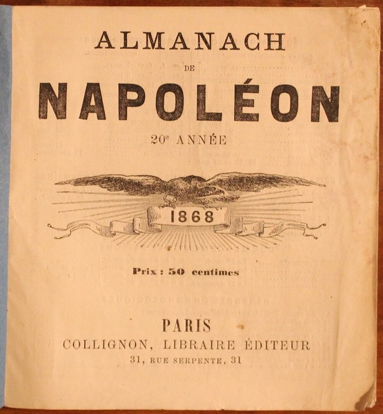 Almanach de Napoléon 20° année 1868