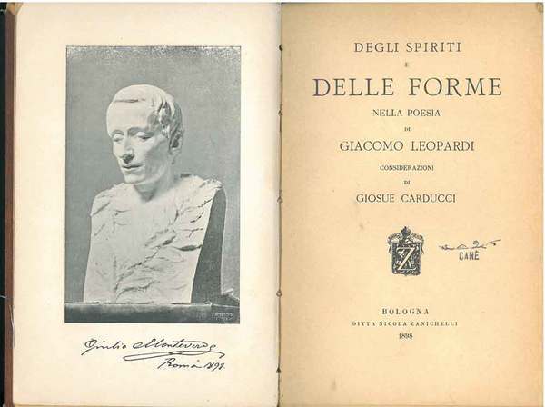 Degli spiriti e delle forme nella poesia di Giacomo Leopardi. …