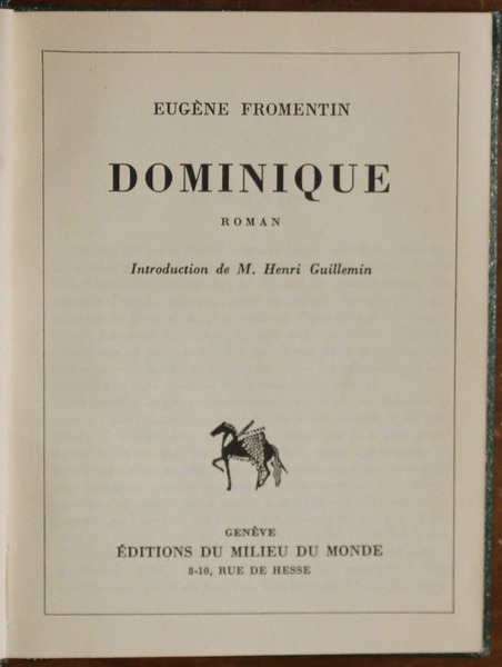 Dominique. Roman