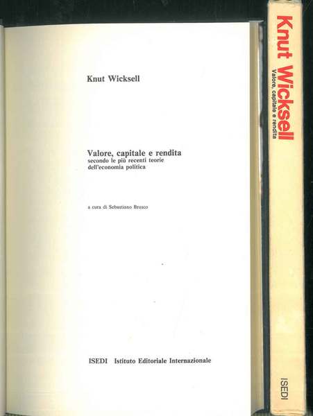 Valore, capitale e rendita. A cura di Sebastiano Brusco