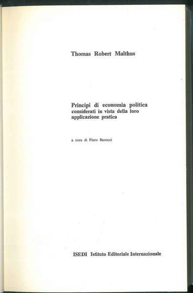 Principi di economia politica considerati in vista della loro applicazione …