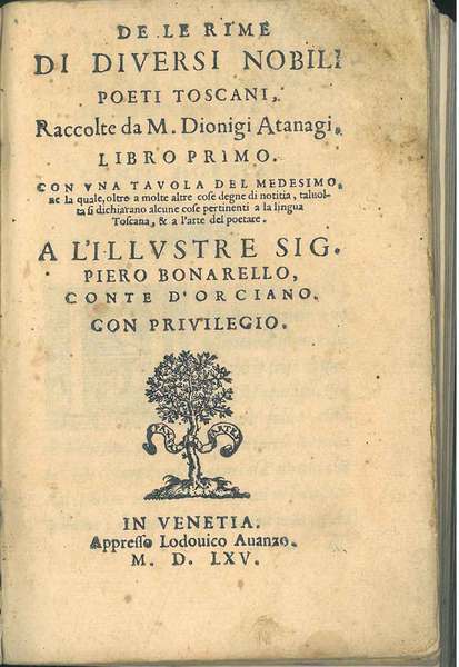De le rime di diversi nobili poeti toscani, raccolte da …