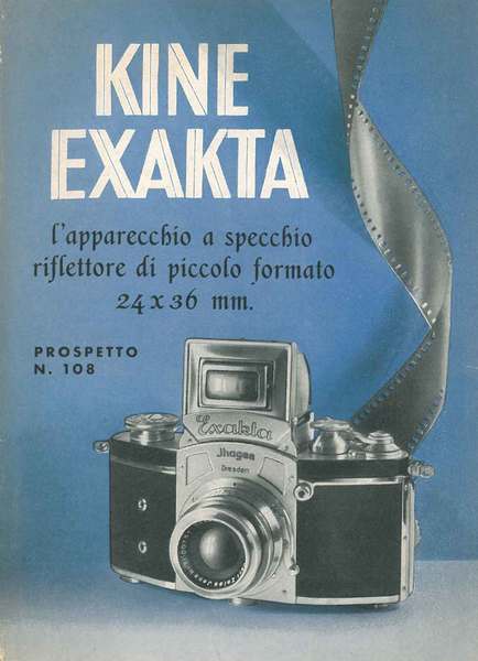 Kine Exakta. L'apparecchio a specchio riflettore di piccolo formato (24x36 …