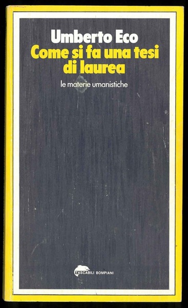 Come si fa una tesi di laurea.