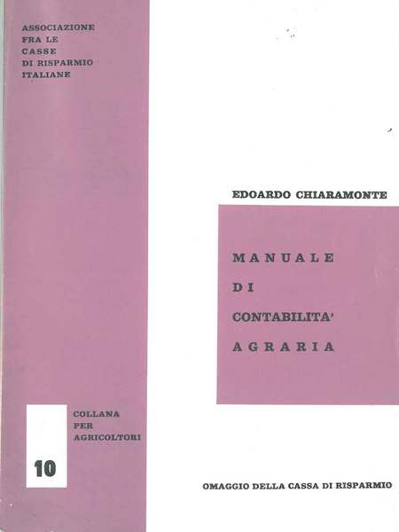 Manuale di contabilità agraria