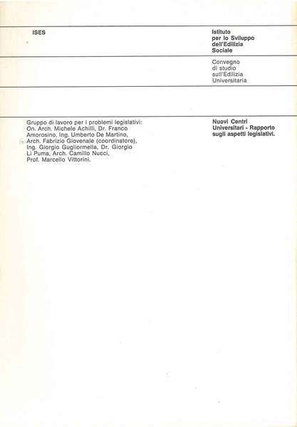 Le Nuovi centri universitari- Rapporto sugli aspetti legislativi. Convegno di …