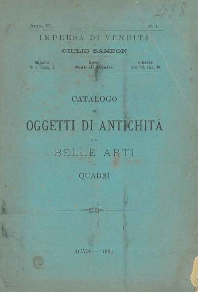 Catalogo della vasta raccolta di antichità greche, etrusche e romane, …