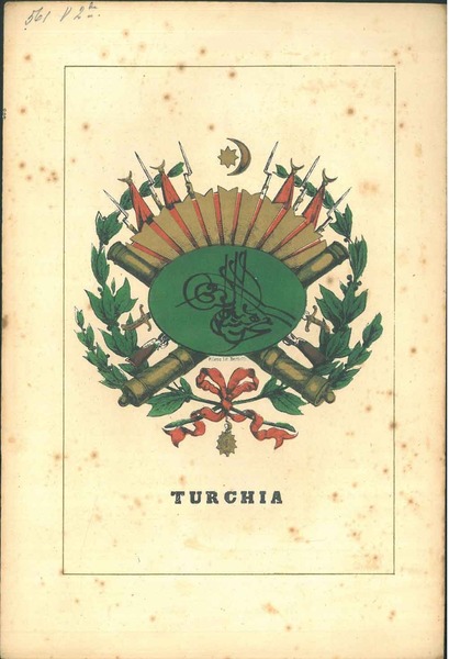 Litografia dello stemma della Turchia