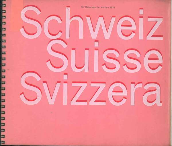 Schweiz Suisse Svizzera. 35° biennale de Venise 1970. Jean-Edouard Augsburger, …