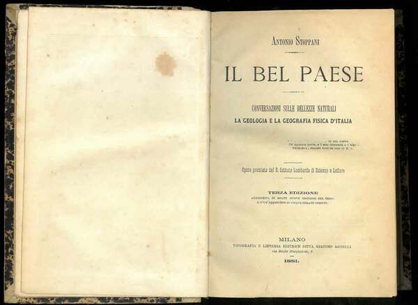 Il Bel Paese. Conversazioni sulle bellezze naturali. La geologia e …